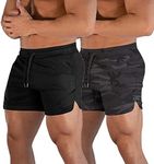 sandbank Men's 5" Gym Workout Short,Quick Dry Active Running Bodybuilding Shorts with Pockets Black
