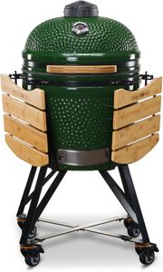 KAMADO BONO 21" Ceramic BBQ Grill – Dual Zone Charcoal Smoker & Baker
