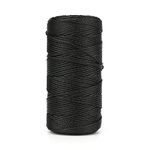 joycraft 142Yds Nylon Twine, 2mm Nylon Bank Line, Mason Line String, Weatherproof Twisted Nylon String for Gardening Work, Fishing Netting, Tying Items, Home Improvement, and Plant Climbers（Black