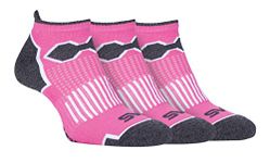 Storm Bloc - 3 Pack Ladies Breathable Cushioned Low Cut Running Trainer Socks with Arch Support (4-8 uk, SBLS017PIN)