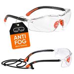 SAFEYEAR Anti Fog Safety Glasses [EN166 Certified]-SG003 Anti Scratch Site UV Protection Protetive Glasses for Men and Lady, Anti Steam Work Glasses Goggles for Lab, Screwfix, Adult DIY, Grinding