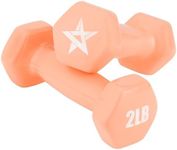 Yes4All Dumbbell Vinyl Coated - 2 lbs - Peach Puzz - Pair