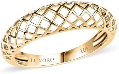 SHOP LC DELIVERING JOY Lattice Architecture Ring in 10K Yellow Gold Size 8 2 Grams Christmas Gifts