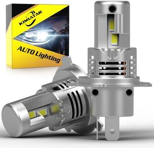 KIMLATAR Latest H4 Light Bulbs Hi/Low Super Bright Upgraded 900% 60000LM Brightness,1:1 Halogen Mini Size,10-Year Lifespan,Plug and Play,H4/9003 Fog Bulbs,Pack of 2