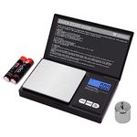 UNIWEIGH Digital Gram Scale,200g 0.01g/0.001oz Weight Scale Gram and Ounce,Electronic Smart Mini Pocket Scale with 100g Calibration Weight,for Grain,Gold,Jewelry,Power,LCD Display, Tare, Auto Off