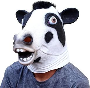 Deluxe Novelty Halloween Costume Party Latex Animal Head Mask Cow