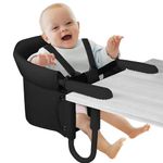 Gugugaga Baby Hook On Feeding Chair, Portable, Washable High Chair for Home Restaurant & Travel (Black)