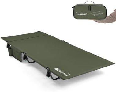 Gonex 31.5" Extra Wide Camping Cot with Premium Pillow Pocket Supports 350lbs, Portable Ultralight Folding Cot Bed for Adults Travel, Beach, Home, Sleeping (Army Green)