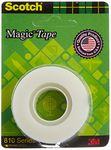 Scotch 3M Magic Tape Roll | 1.9cm x 32.9 meter | Invisible, writable and hand tearable | For school projects, home and office use