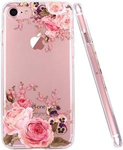 Coque iPhone 6, Coque iPhone 6S, JIAXIUFEN TPU Coque pour Apple iPhone 6 6S Silicone Étui Housse Protecteur - Rose Flower