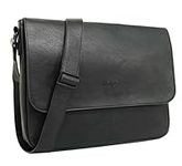 AGOZ Laptop Messenger Bag, Leather 