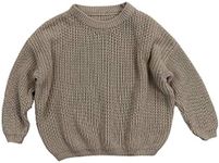 Toddler Girls Sweaters Baby Knit Sweater Warm Cardigans Sweatshirts for Boys and Girls, Grey New, 3-6 Months