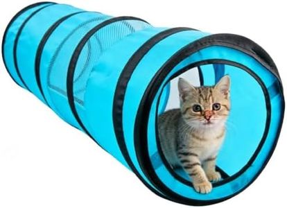PAWISE Cat Tunnel,Interactive Cat Toy,Pop Up Collapsible Cat Tunnels for Indoor Cats with Foldable Cat Cube (Tunnel Cube)