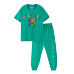 Nap Chief Kids Cotton Hogwarts Night Suit for Boys & Girls, Tshirt & Pyjama Set for Sleepwear - (WB1050Y_Green_11-12 Years)