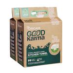 Origami Good Karma 2 Ply Kitchen Tissue Paper Roll - Pack of 4 (75 Pulls Per Roll, 300 Sheets)