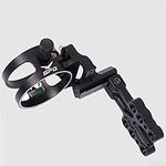 Compound Bow Sight, 5-Pin Fiber Optics without Sighting Light Compound Bow Archery Micro Adjustable, for Hunting Shoot