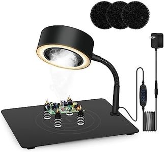 Toolour Solder Smoke Absorber 3-in-1 Solder Fume Extractor Remover with Bright LED Lamp, 4 PCB Holders, Heavy Duty Base and 3 Carbon Filters for Welding Repairing Soldering Desoldering ESD DIY Work