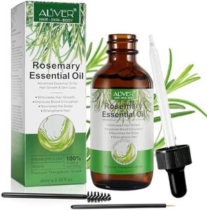Olio Essenziale olio di rosmarino per capelli, 100% Puro Biologico Per Sopracciglia E Ciglia, Viso, Pelle, Stimola Crescita Dei Capelli 60ml, olio rosmarino capelli, olio essenziale rosmarino