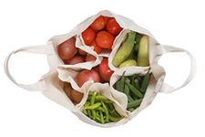 Bond pickNpack Grocery Vegetable Cotton Multi-pocket Shopping Bag (14X12X7.5-Inches)