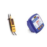 Martindale VT12 Two Pole Voltage and Continuity Tester, Yellow & CP501 Classic Check Plug 240V Socket Tester