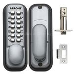 Hoppe 87128205 Arrone AR/D-195MC Digital Push Button Door Key Pad Lock - Silver