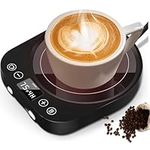 Mug Warmer Coffee Cup Warmer for Desk, New Upgrade Gravity-Induction Beverage Warme with 9 Temperature Settings and 1-9H Timer Smart Candle Cup Warmer for Home & Office（Black）