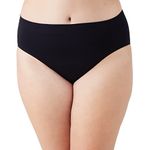 Wacoal Women's B-Smooth High-Cut Panty, Black, Large