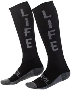 O'Neal 0356-762 Pro Mx Men's Motorcycle Socks Ride Life (Black/Gray, One Size)