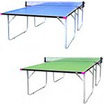 Butterfly Compact Outdoor Ping Pong Table - Thick Outdoor Table Tennis Table - All-Weather Removable Ping Pong Net Included - Ships Assembled - Folds and Rolls for Easy Transport