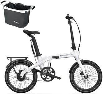 A Dece Oasis ADO E-Bike Air Carbon Pro Elektrofahrrad, ebike Damen/ebike Herren,Faltrad,klapprad, Riemenantrieb, IPS LCD Display,ADO APP+NFC,BAFANG Motor 250W (Weiß)