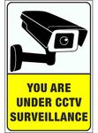 Craft Qila Safety & Warning Sign Board You are under CCTV 1 Surveillance Red, Black and white