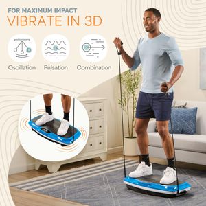LifePro Turbo 3D Vibration Plate – Blue Fitness Platform