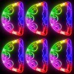 Aywewii LED Tambourine, Light Up Toys Handheld Musical Flashing Tamborine Sensory Toys Autism Toys Party Supplies for Birthday Anniversaries Gifts for Kids Adults Teens (6 Pack)
