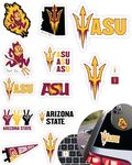 Arizona State Stickers (14 Piece) Arizona State Gifts for Men Football Fans for Car Laptop Water Bottle + 2 Large ASU Car Decals, 10 Water Bottle Size, 2 Keyboard Size (Arizona State Sun Devils)