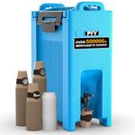 PYY Insulated Beverage Dispenser 5 Gallon, Hot and Cold Drink Water Coffee Carrier with Spigot Handle and Stand, Commercial Thermal Container for Chocolate Cocoa Iced Juice Tea Milk Restaurant Party