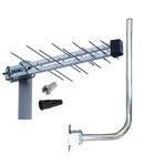 K M Electronics SMALL COMPACT TV DIGITAL FREEVIEW HD AERIAL OUTDOOR LOFT 4/5G FILTERED (K BAND) KIT INC BRACKET