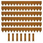 KOL Corten Steel Pre-Rusted Garden Lawn Edging - 6-Pack Metal Landscape Edging Strips - Heavy Duty Hammer-in Cor-Ten Steel Rust Border with 7 Clips - 14-Gauge - 40" L x 5.5" H (20FT Total Length)