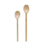 HIC Kitchen Classic French Beechwood Spoon Set, Made in France, 10-Inch and 12-Inch, Set of 2
