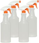 MOEHAIR spray bottles for cleaning solutions 32 Oz | Empty Heavy duty water spray bottle | Plastic | Adjustable Nozzle | Mist & Stream Sprayers for kitchen, plant, salon, chemical spray