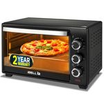 IBELL Oven Toaster Grill OTG, 19 Litre, 1500W, Adjustable Temperature & Timer, Auto Cut-off, 2 Year Warranty, EO19LG (Black)