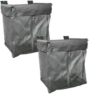Juformin 2 Pack Slatwall Mesh Baskets Slatwall Baskets for Garage Storage, High Capacity Slatwall Accessories for Garage Ball Storage and Garage Toy Storage (Black-2P)