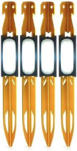 UCO StakeLight Tent Stake with LED Light and Emergency Strobe (Pack of 4),Yellow