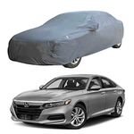 Oshotto/Recaro Dark Grey 100% Anti Reflective, dustproof and Water Proof Car Body Cover with Mirror Pockets Compatible with Honda Accord