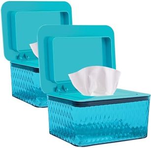 2 Pack Wet Baby Wipes Dispenser - Large Capacity Wipe Holder Seal-Designed Dust-Proof Wet Wipes Container Keep Diaper Wipes Fresh