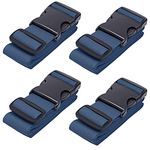 Luggage Straps for Suitcase - (Navy Blue, 6.5 ft x 2 in, 4 Pack) - Strap for Suitcases - TSA Approved by BlueCosto