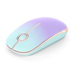 Wireless Mouse, Vssoplor 2.4G Slim Portable Computer Mice with Nano Receiver for Notebook, PC, Laptop, Computer (Mint Green to Purple)