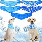 Talltalk 5 Pieces Dog Cooling Bandanas Dog Cooling Neck Wraps Ice Scarf Pet Dog Cooling Collar Hunting Training Hiking Camping Accessories for Summer (S)