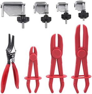 Tanstic 8Pcs Automobile Hose Remover Pliers Set, Including Separator Pliers Pipe Repairing Tool Vacuum Line Tube Hose Remover Pinch Off Clamp Hose Clamp Fluid Line Clamp Set