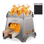 Lixada Camping Stove Wood Burning Stove Backpacking Stove Lightweight for Outdoor Backpacking Hiking Traveling Picnic BBQ