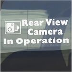 Platinum Place 1 x Rear View Camera In Operation Sticker Window CCTV Sign Security Car Van Lorry Truck Taxi Bus Mini Cab Minicab Dashcam 203x85mm